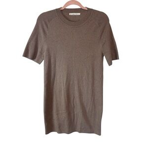 NWT Abercrombie & Fitch Short-Sleeve Knit Dress - Brown Size Small